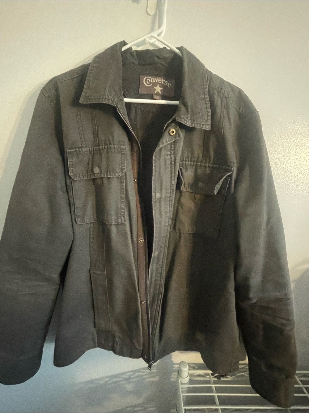 Converse Men's Dark Black Military Field Jacket
